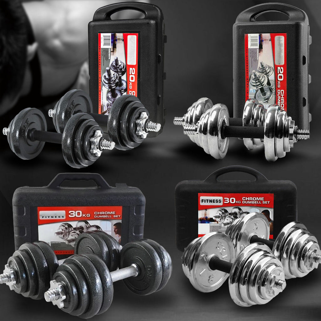 Dumbbell Set Weight Dumbbells Home Gym Training Fitness Barbell Equipment Case