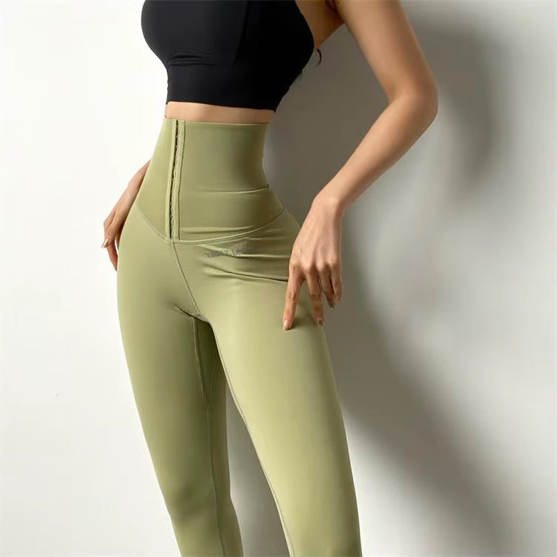 YIMRIZ High Waist Body Building Fitness Legging Stretch Tights Shaping Trousers Running Leggings Workout Training Yoga Pants